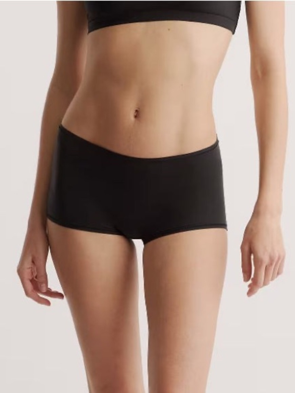 Quince Second Skin Boyfriend Briefs 6 Pack BLACK Sz L New